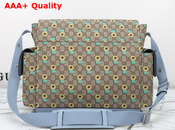 Gucci Large Changing Bag in Beige and Dark Brown GG Supreme Canvas Allover Sunflower Print 811491 Replica