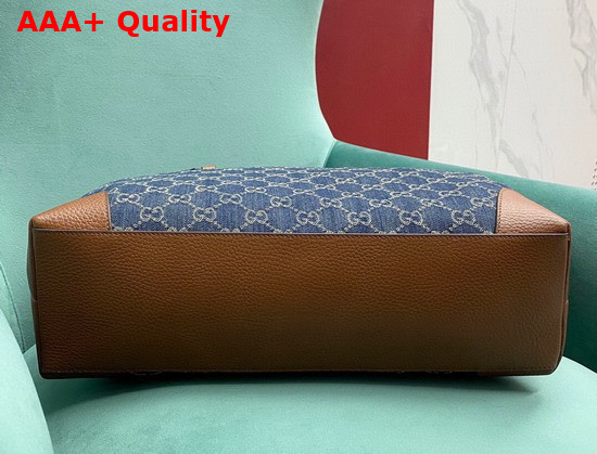 Gucci Ophidia GG Medium Tote Blue and Ivory Denim 631685 Replica