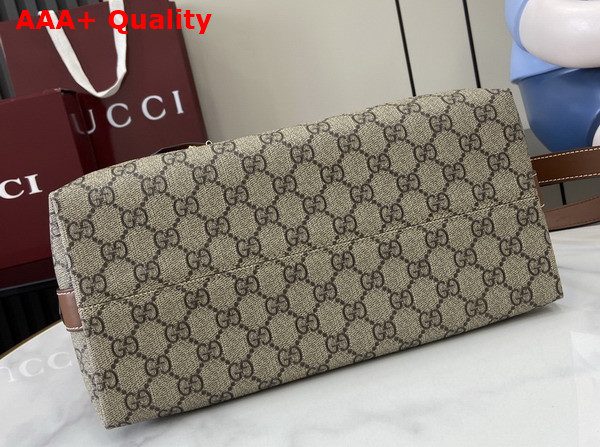 Gucci Padlock Medium Shoulder Bag in Beige and Ebony GG Supreme Canvas 839021 Replica