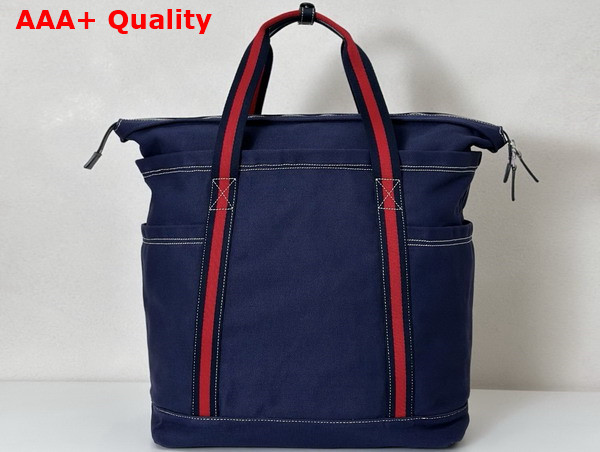 Gucci Printed Canvas Large Tote Bag in Dark Blue Canvas 816863 Replica