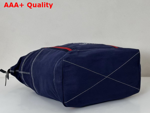 Gucci Printed Canvas Large Tote Bag in Dark Blue Canvas 816863 Replica