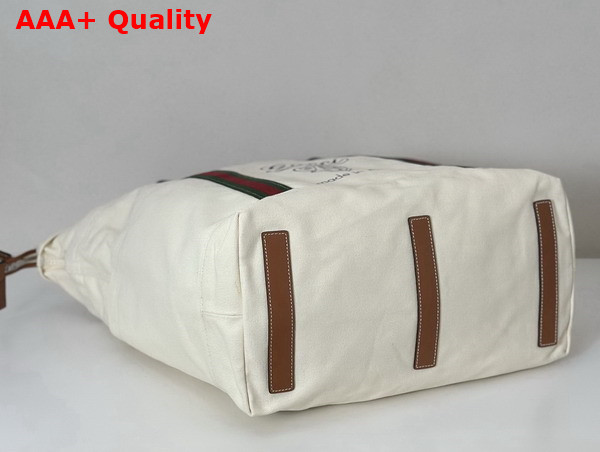 Gucci Printed Canvas Large Tote Bag in Off White Canvas 816863 Replica