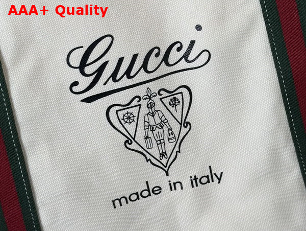 Gucci Printed Canvas Large Tote Bag in Off White Canvas 816863 Replica