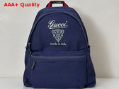 Gucci Printed Canvas Maxi Backpack in Dark Blue Canvas 821643 Replica