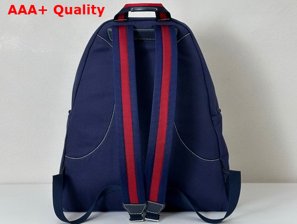 Gucci Printed Canvas Maxi Backpack in Dark Blue Canvas 821643 Replica