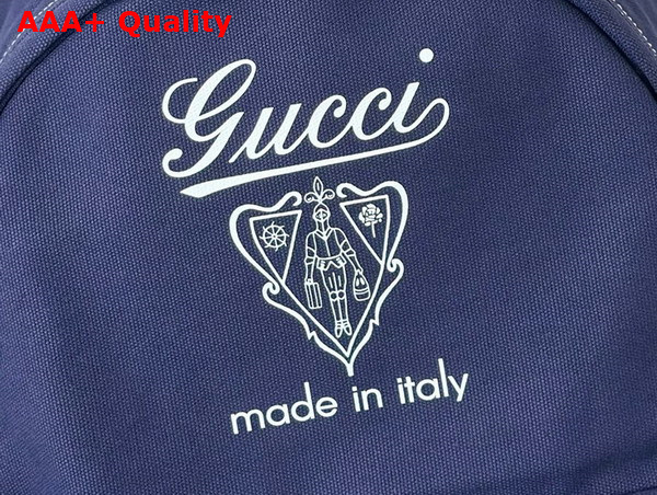 Gucci Printed Canvas Maxi Backpack in Dark Blue Canvas 821643 Replica