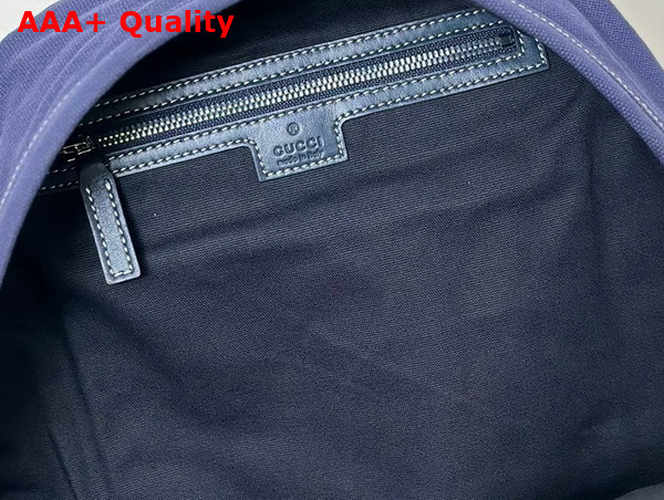 Gucci Printed Canvas Maxi Backpack in Dark Blue Canvas 821643 Replica