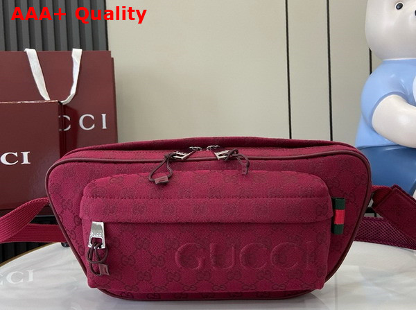 Gucci Small GG Crossbody Bag in Rosso Ancora Red GG Canvas 802096 Replica