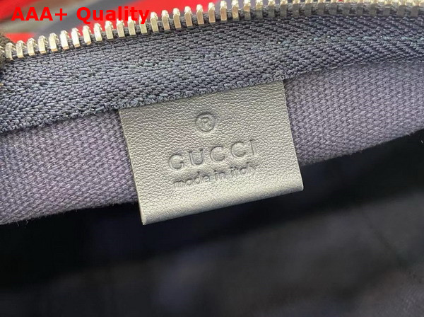 Gucci Small Printed Canvas Duffle Bag in Dark Blue Canvas 816865 Replica
