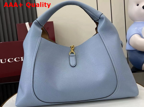Gucci Softbit Maxi Shoulder Bag in Grey Leather 837466 Replica