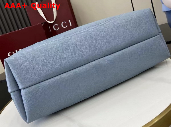 Gucci Softbit Maxi Shoulder Bag in Grey Leather 837466 Replica