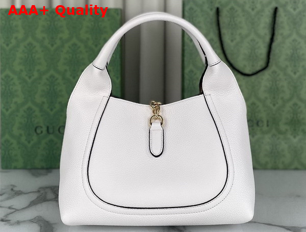 Gucci Softbit Medium Top Handle Bag in White Leather 837467 Replica