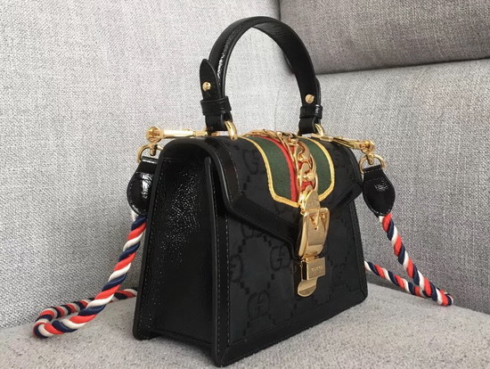 Gucci Sylvie GG Velvet Mini Bag Black GG Velvet
