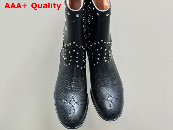 Gucci Womens Boot with Double G and Studs Brown Lizard Print Leather 750508 Replica