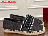 Gucci Womens Gucci Espadrille in Black Denim 817749 Replica