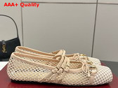 Gucci Womens Gucci Horsebit Ballet Flat in Pink Mesh 835077 Replica