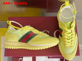 Gucci Womens Gucci Re Motion Sneaker in Acid Green GG Nylon 832918 Replica