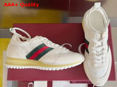 Gucci Womens Gucci Re Motion Sneaker in White GG Nylon 832918 Replica