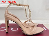 Gucci Womens Sandal with Bamboo in Light Pink Patent Leather 835736 Replica