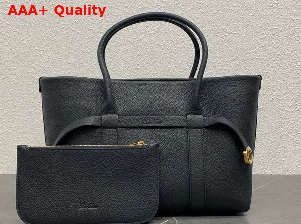 Loro Piana Small Ghiera Shopper Calfskin Blue Navy Sun Gold Replica