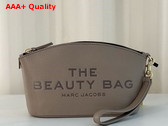 Marc Jacobs The Beauty Bag in Cement Pebble Leather Replica