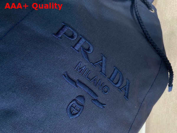 Prada Canvas Drawstring Duffle Bag in Baltic Blue 2VY011 Replica