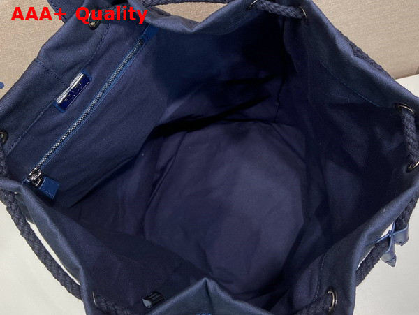 Prada Canvas Drawstring Duffle Bag in Baltic Blue 2VY011 Replica