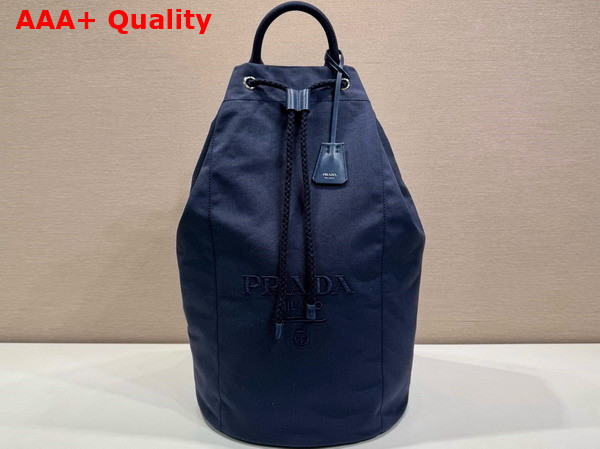 Prada Canvas Drawstring Duffle Bag in Baltic Blue 2VY011 Replica