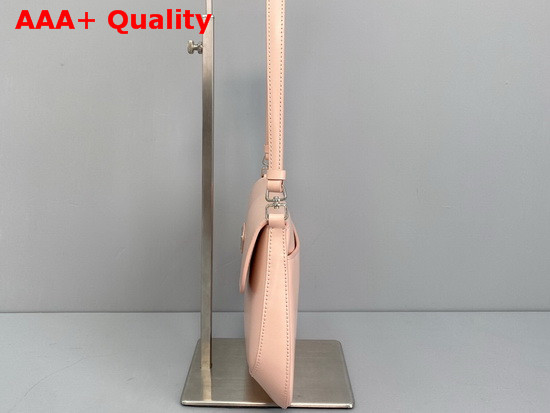 Prada Cleo Brushed Leather Shoulder Bag with Flap Pink Replica