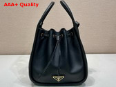 Prada Darling Leather Mini Bucket Bag in Black 1BE087 Replica