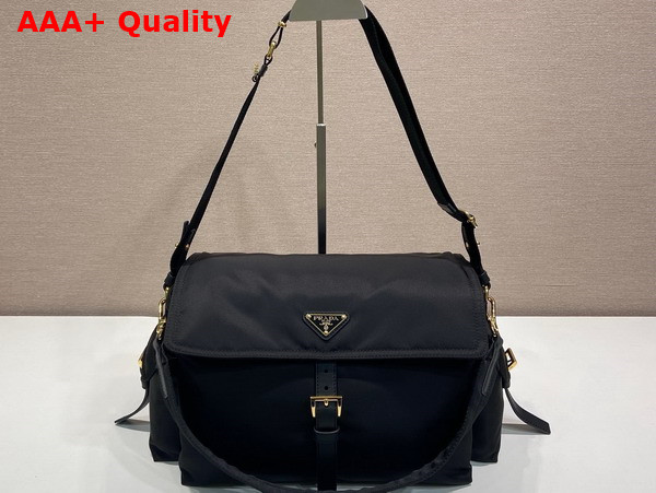 Prada Explore Large Re Nylon Shoulder Bag in Black 1BD391 Replica