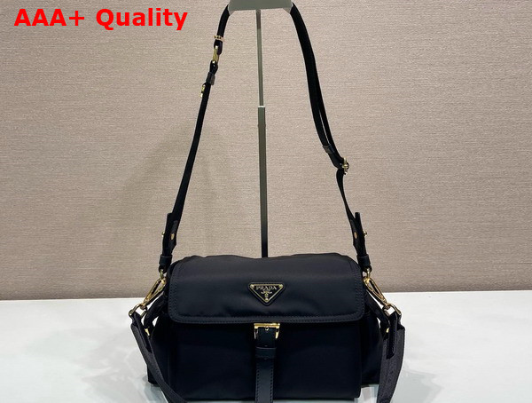 Prada Explore Medium Re Nylon Shoulder Bag in Black 1BD394 Replica