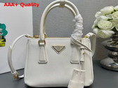 Prada Galleria Saffiano Leather Mini Bag in White 1BA906 Replica