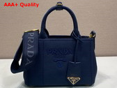Prada Jardiniere Cotton Canvas Mini Handbag in Baltic Blue 1BA038 Replica