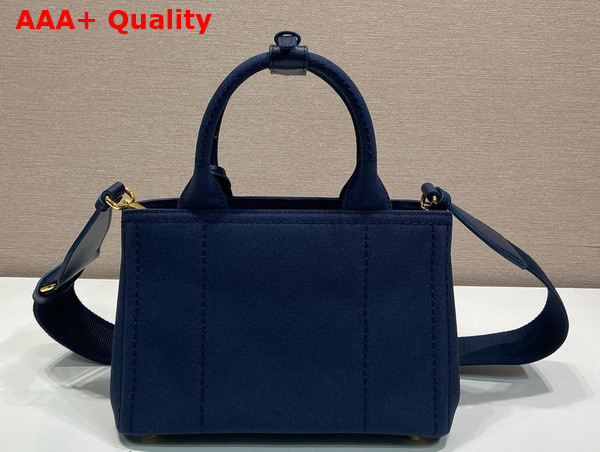 Prada Jardiniere Cotton Canvas Mini Handbag in Baltic Blue 1BA038 Replica