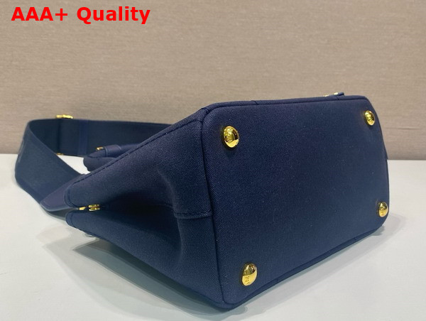Prada Jardiniere Cotton Canvas Mini Handbag in Baltic Blue 1BA038 Replica
