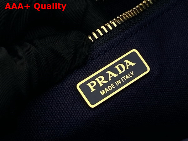 Prada Jardiniere Cotton Canvas Mini Handbag in Baltic Blue 1BA038 Replica