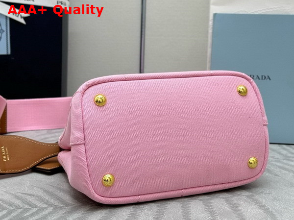 Prada Jardiniere Cotton Canvas Mini Handbag in Petal Pink 1BA038 Replica