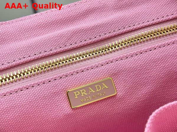 Prada Jardiniere Cotton Canvas Mini Handbag in Petal Pink 1BA038 Replica