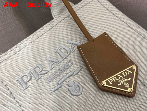 Prada Jardiniere Linen Blend Mini Bag in Natural 1BA038 Replica