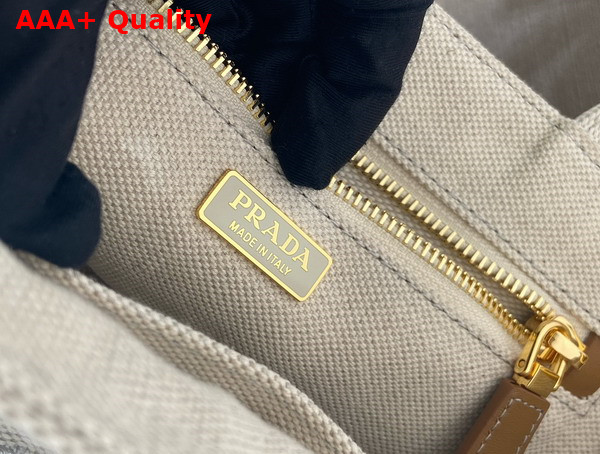 Prada Jardiniere Linen Blend Mini Bag in Natural 1BA038 Replica