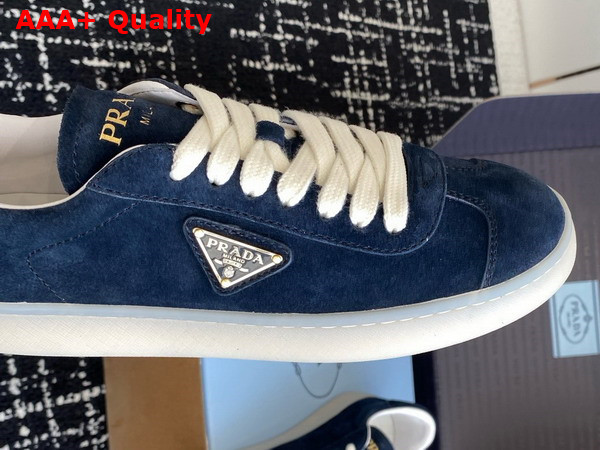 Prada Lane Suede Sneakers in Blue 2EE394 Replica