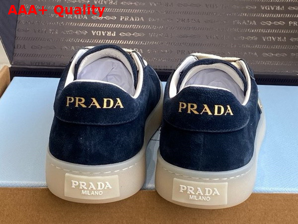 Prada Lane Suede Sneakers in Blue 2EE394 Replica