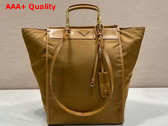 Prada Large Re Nylon and Leather Tote Bag in Brandy 1BG561 Replica