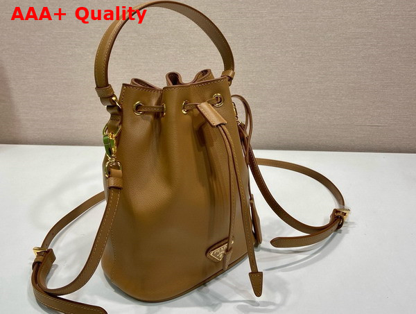 Prada Leather Leather Mini Bag in Caramel 1BE067 Replica