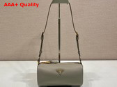 Prada Leather Pouch in Clay Grey 1BC239 Replica