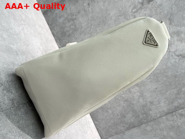 Prada Leather Prada Triangle Bag in Chalk White 2VY007 Replica
