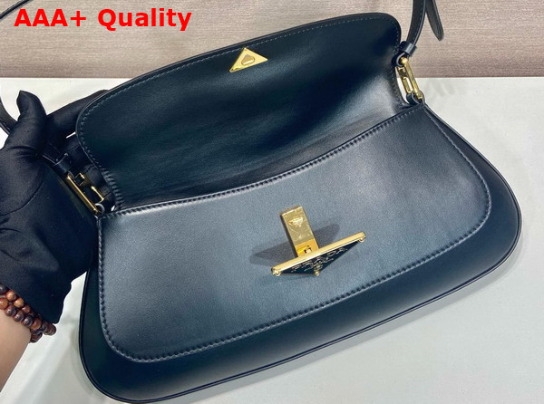 Prada Leather Shoulder Bag in Black 1BD344 Replica