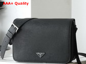 Prada Leather Shoulder Bag in Black 2VD074 Replica