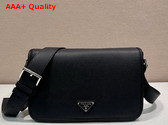 Prada Leather Shoulder Bag in Black 2VD075 Replica